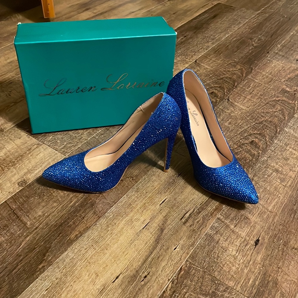 Blue Sparkle Lauren Lorraine Heels
